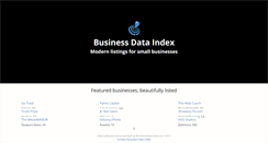 Desktop Screenshot of businessdataindex.com